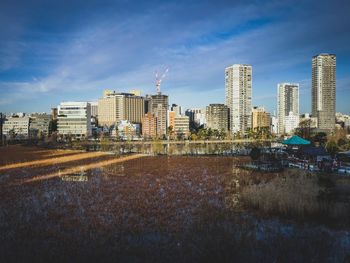 View of cityscape against sky