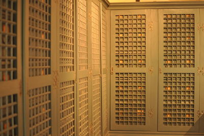 Full frame shot of books in office building