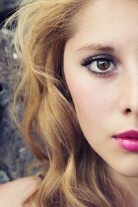 Close-up portrait of young woman