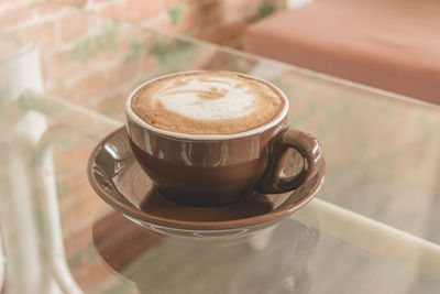 Close-up of coffee on table