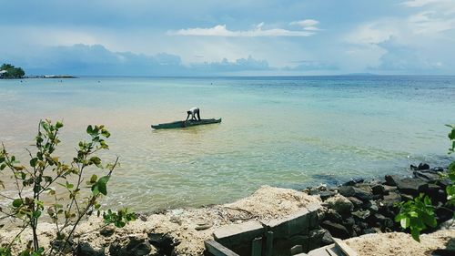 Scenic view of sea against sky