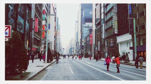 City street with buildings in background