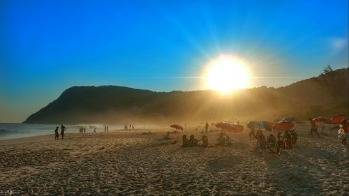 Tourists on beach