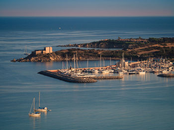 Boats on sea