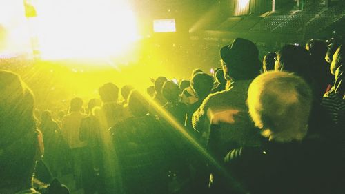 People enjoying music concert