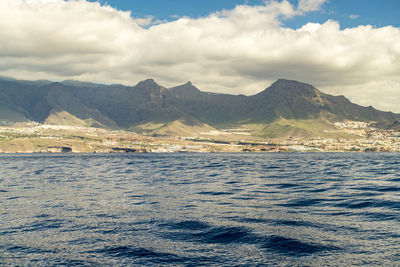 Seafront of tourist resorts in the south of tenerife