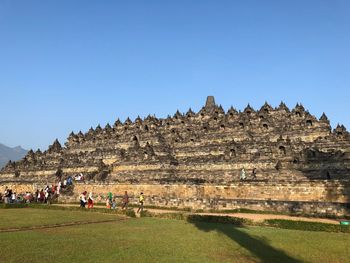 Visiting a historic site in indonesia