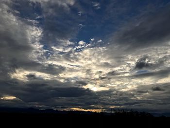 Scenic view of dramatic sky during sunset