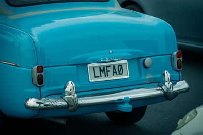 Close-up of vintage car