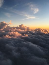 Scenic view of cloudscape during sunset