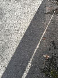 High angle view of shadow on ground