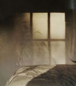Close-up of curtain at home