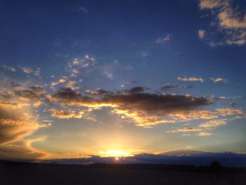 Sunset over landscape