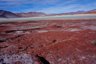 Scenic view of desert against sky