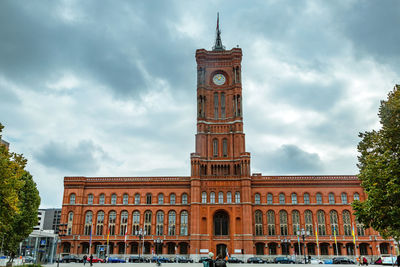 Low angle view of building against sky