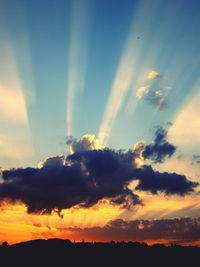 Low angle view of sky during sunset