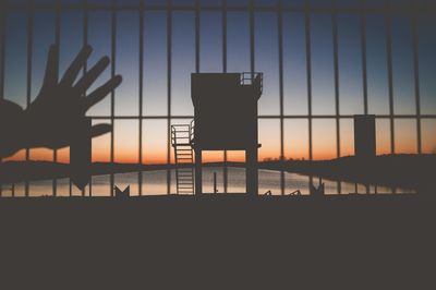 Scenic view of sea against clear sky during sunset