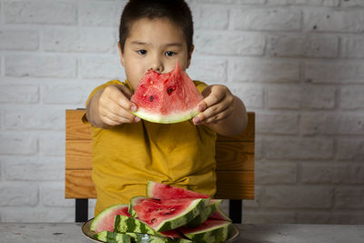 Savoring summer's juiciest moments,  selective focus, juicy piece of watermelon