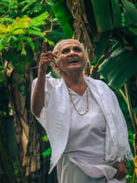 Portrait of a happy grandmother 