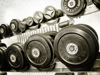 Close-up of old machine