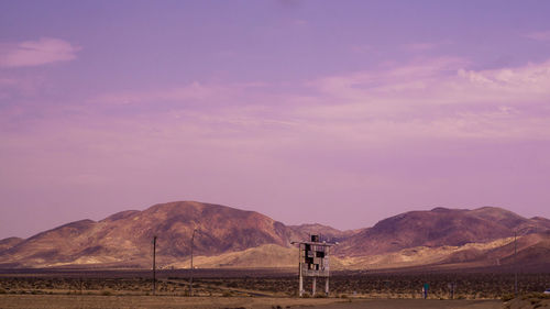 Scenic view of landscape against sky during sunset