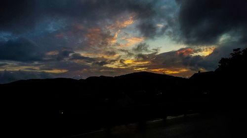 Scenic view of landscape against cloudy sky