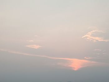 Low angle view of sky during sunset