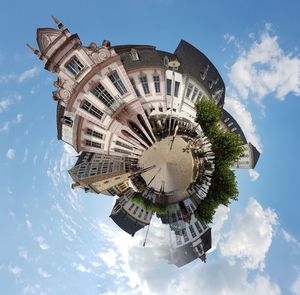 Low angle view of built structure against sky