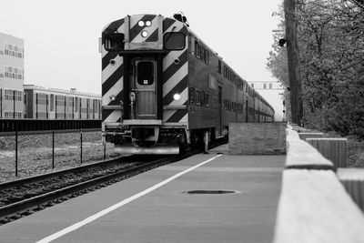 Train at railroad station platform