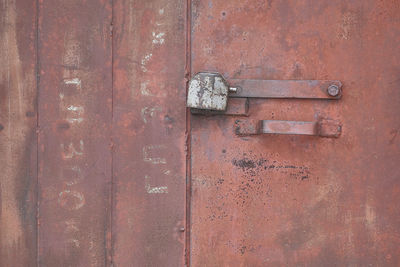 Full frame shot of old door