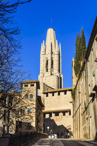 View of historic building against blue sky