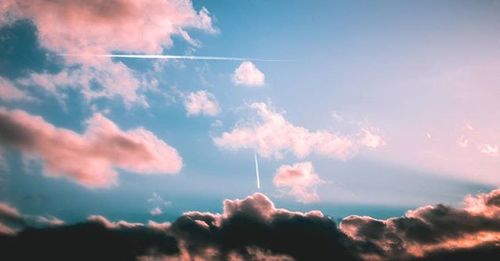 Low angle view of cloudy sky