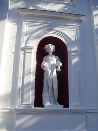 Low angle view of buddha statue