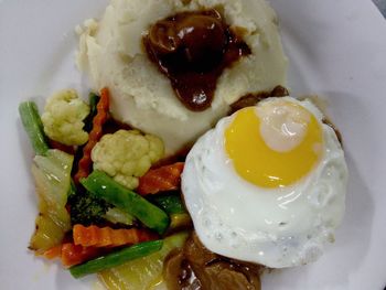 Close-up of served food