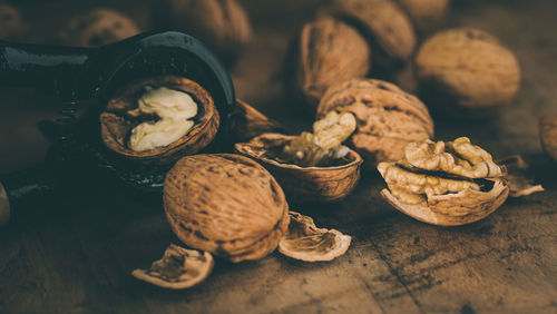 Close-up of food on table