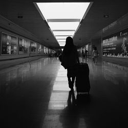 Woman walking in city