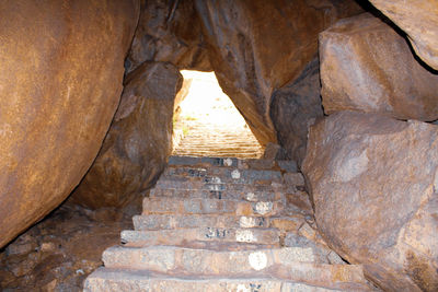 View of stone steps