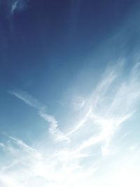 Low angle view of clouds in sky