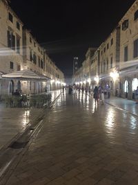 Illuminated city at night