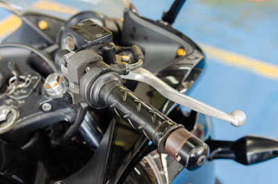 Close-up of motorcycle