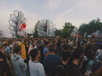 People in amusement park