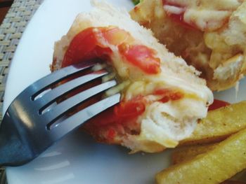 Close-up of food in plate