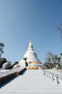 Exterior of building against clear blue sky