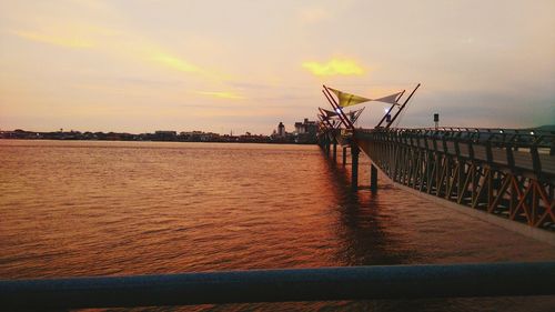 View of sea at sunset