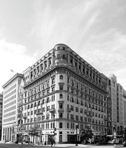 Low angle view of buildings against sky