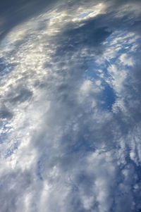 Low angle view of clouds in sky