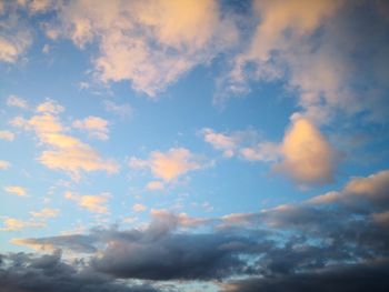 Low angle view of clouds in sky