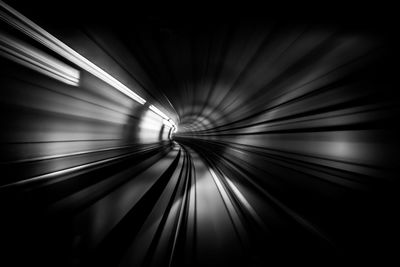 Blurred motion of tunnel