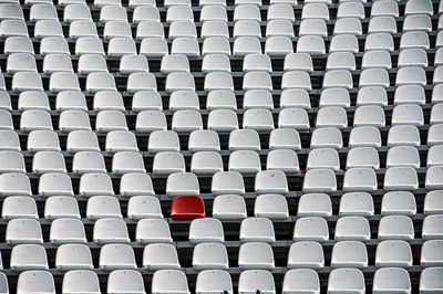 Full frame shot of seats at stadium