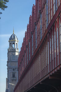 Low angle view of buildings in city